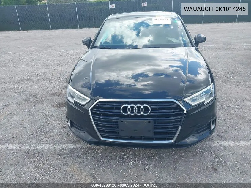 2019 Audi A3 40 Premium/40 Titanium Premium VIN: WAUAUGFF0K1014245 Lot: 40299128