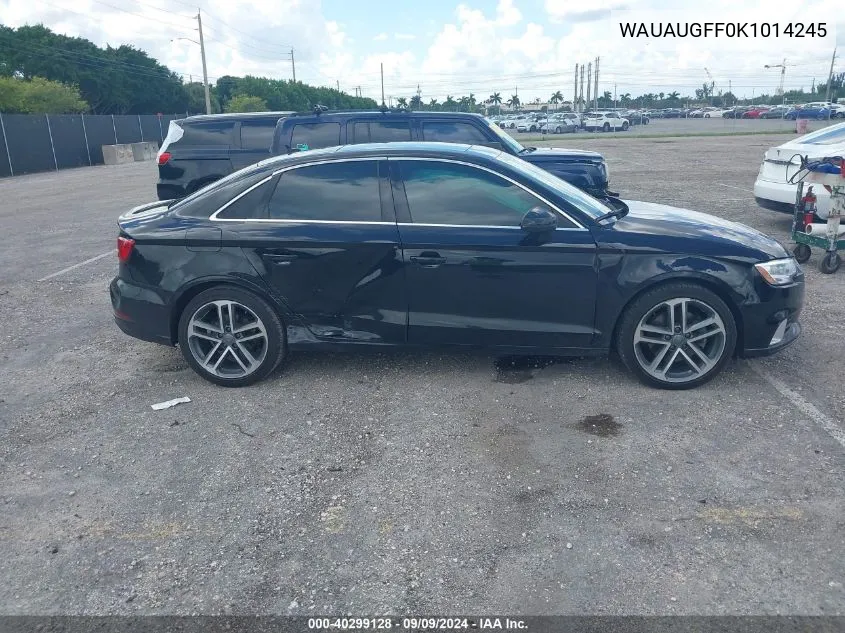 2019 Audi A3 40 Premium/40 Titanium Premium VIN: WAUAUGFF0K1014245 Lot: 40299128