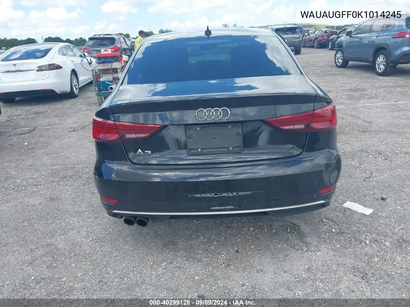 2019 Audi A3 40 Premium/40 Titanium Premium VIN: WAUAUGFF0K1014245 Lot: 40299128