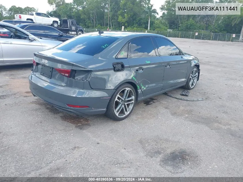 WAUAUGFF3KA111441 2019 Audi A3 40 Titanium Premium