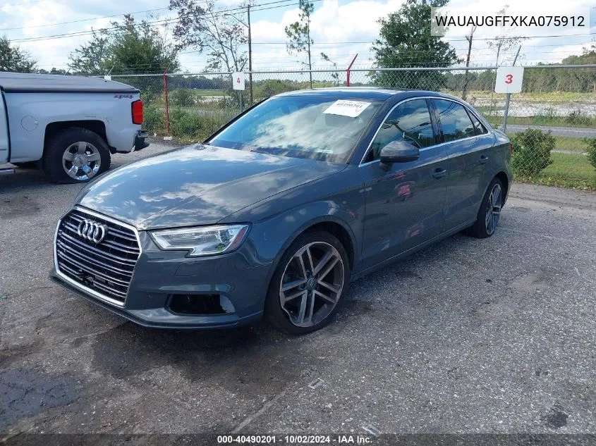 WAUAUGFFXKA075912 2019 Audi A3 40 Premium/40 Titanium Premium