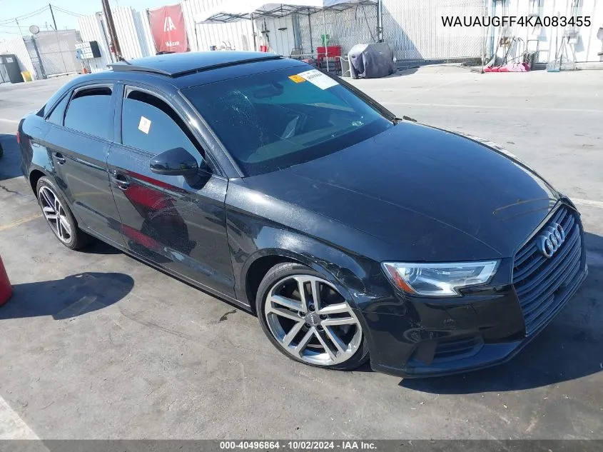 WAUAUGFF4KA083455 2019 Audi A3 40 Premium/40 Titanium Premium