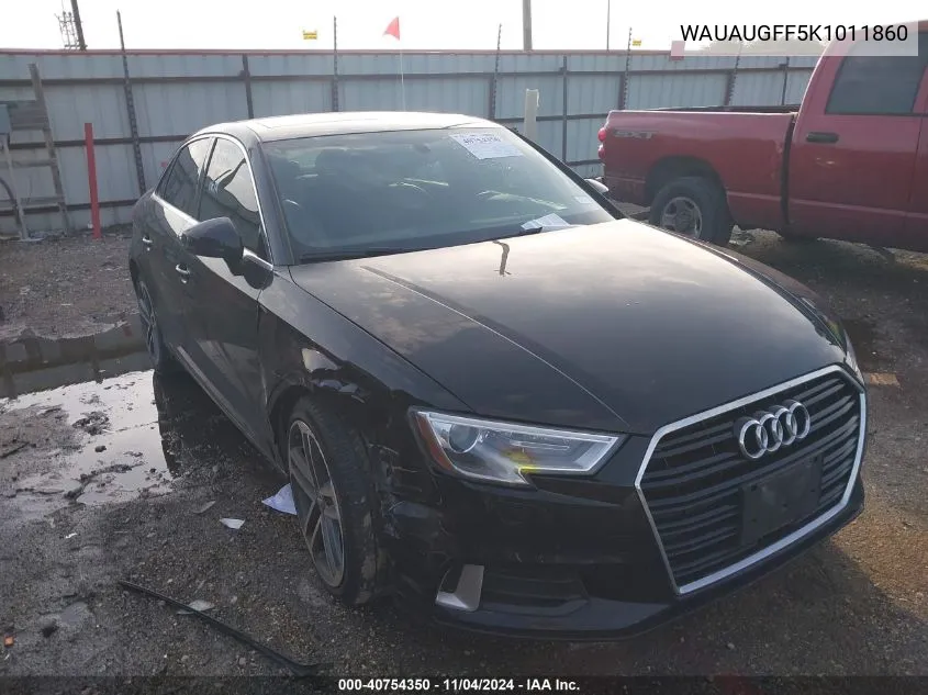 2019 Audi A3 40 Titanium Premium VIN: WAUAUGFF5K1011860 Lot: 40754350