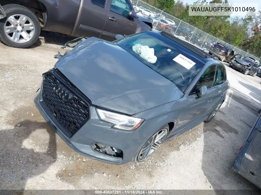 2019 Audi A3 40 Premium/40 Titanium Premium VIN: WAUAUGFF5K1010496 Lot: 40837291