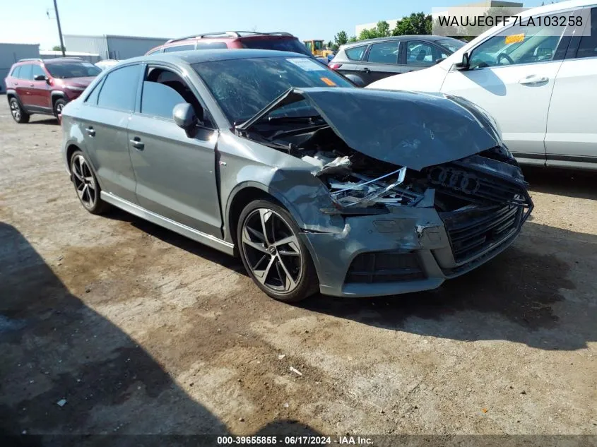 2020 Audi A3 Premium Plus 45 Tfsi S Line Quattro S Tronic VIN: WAUJEGFF7LA103258 Lot: 39655855