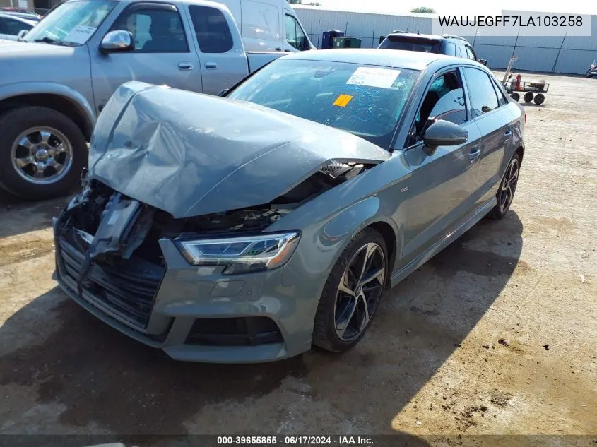 WAUJEGFF7LA103258 2020 Audi A3 Premium Plus 45 Tfsi S Line Quattro S Tronic