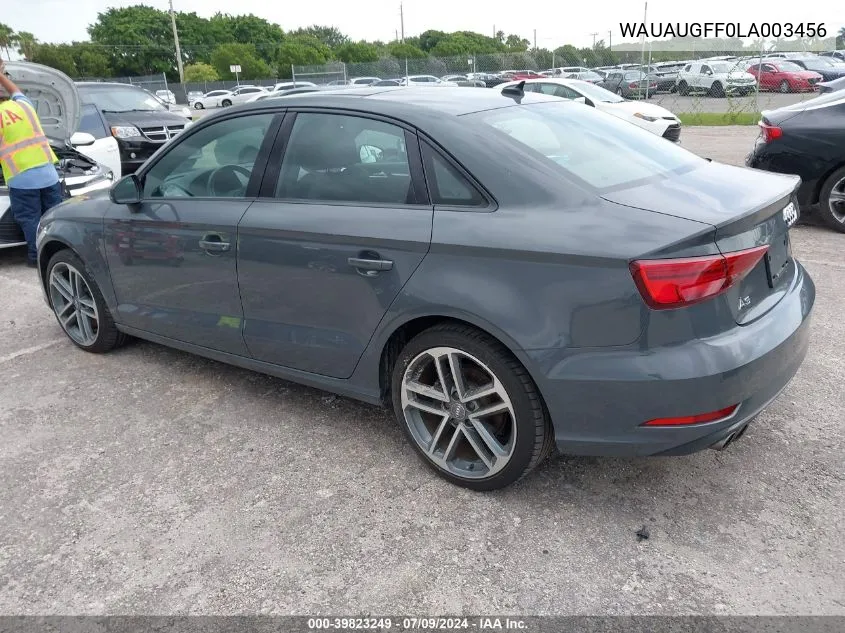 2020 Audi A3 Premium 40 Tfsi Front-Wheel Drive S Tronic VIN: WAUAUGFF0LA003456 Lot: 39823249