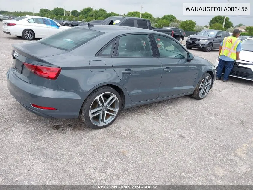 2020 Audi A3 Premium 40 Tfsi Front-Wheel Drive S Tronic VIN: WAUAUGFF0LA003456 Lot: 39823249