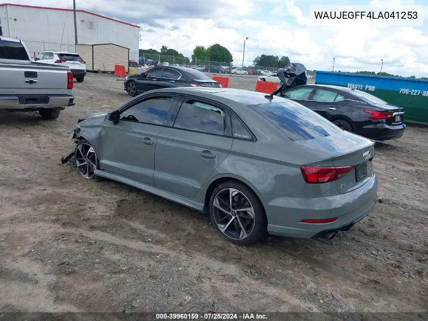 2020 Audi A3 Premium Plus 45 Tfsi S Line Quattro S Tronic VIN: WAUJEGFF4LA041253 Lot: 39960159