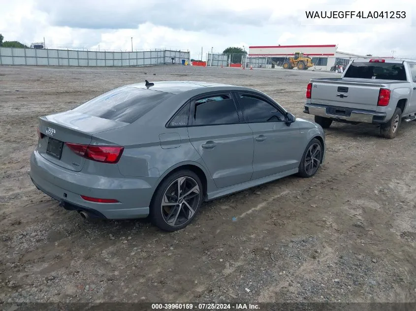 2020 Audi A3 Premium Plus 45 Tfsi S Line Quattro S Tronic VIN: WAUJEGFF4LA041253 Lot: 39960159