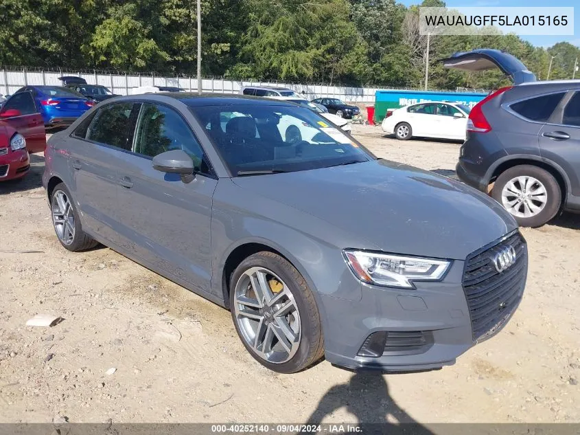 2020 Audi A3 Premium 40 Tfsi Front-Wheel Drive S Tronic VIN: WAUAUGFF5LA015165 Lot: 40252140