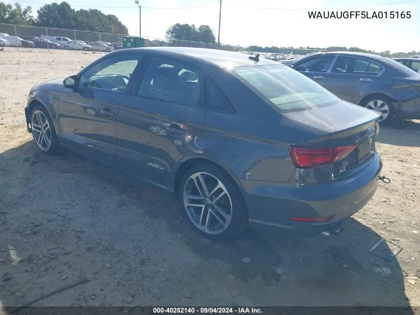 2020 Audi A3 Premium 40 Tfsi Front-Wheel Drive S Tronic VIN: WAUAUGFF5LA015165 Lot: 40252140