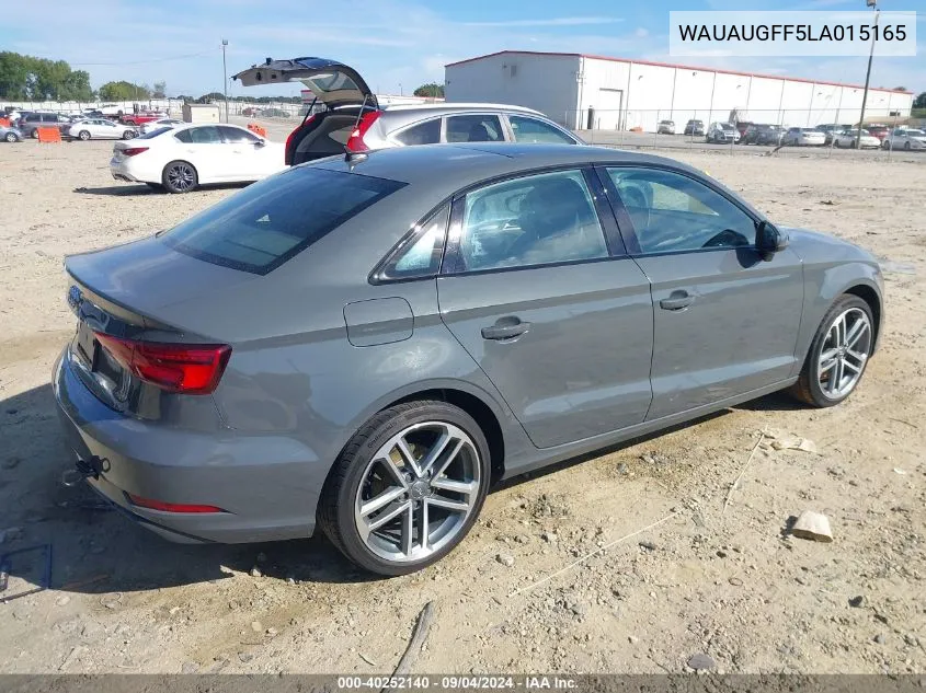 2020 Audi A3 Premium 40 Tfsi Front-Wheel Drive S Tronic VIN: WAUAUGFF5LA015165 Lot: 40252140