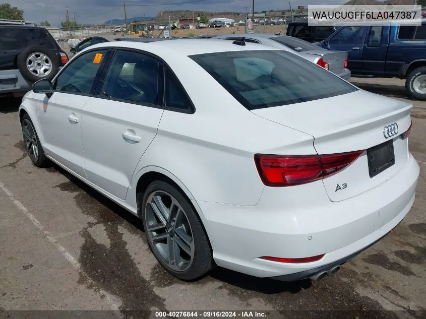 WAUCUGFF6LA047387 2020 Audi A3 Premium Plus