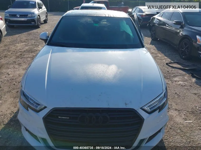 2020 Audi A3 S-Line Premium Plus VIN: WAUJEGFFXLA104906 Lot: 40365735