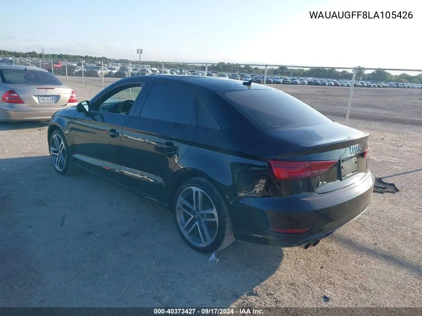 2020 Audi A3 Premium 40 Tfsi Front-Wheel Drive S Tronic VIN: WAUAUGFF8LA105426 Lot: 40373427