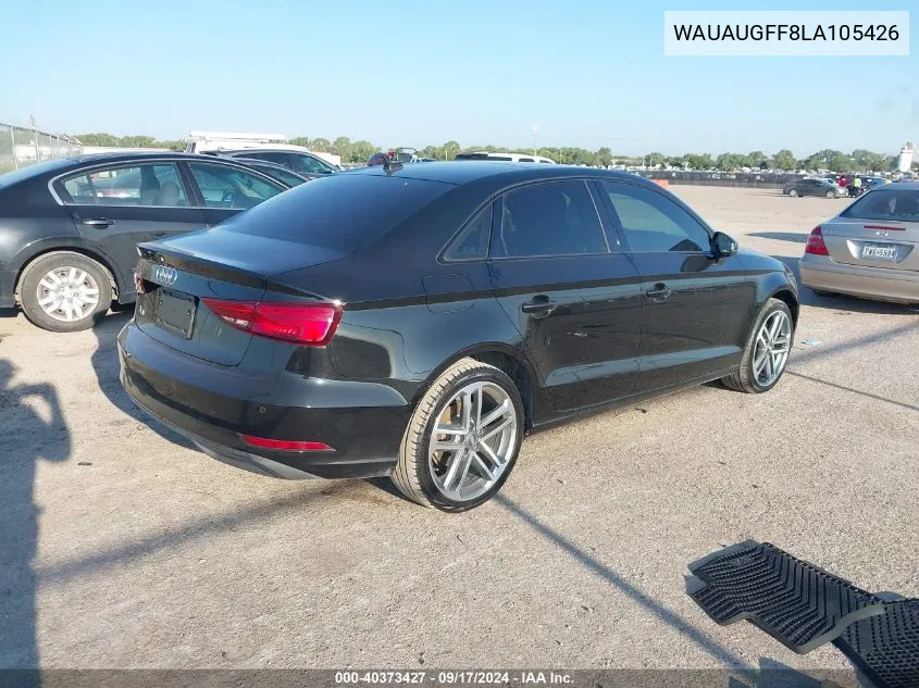 2020 Audi A3 Premium 40 Tfsi Front-Wheel Drive S Tronic VIN: WAUAUGFF8LA105426 Lot: 40373427