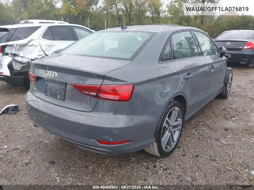 2020 Audi A3 Premium 40 Tfsi Front-Wheel Drive S Tronic VIN: WAUAUGFF1LA076819 Lot: 40428961