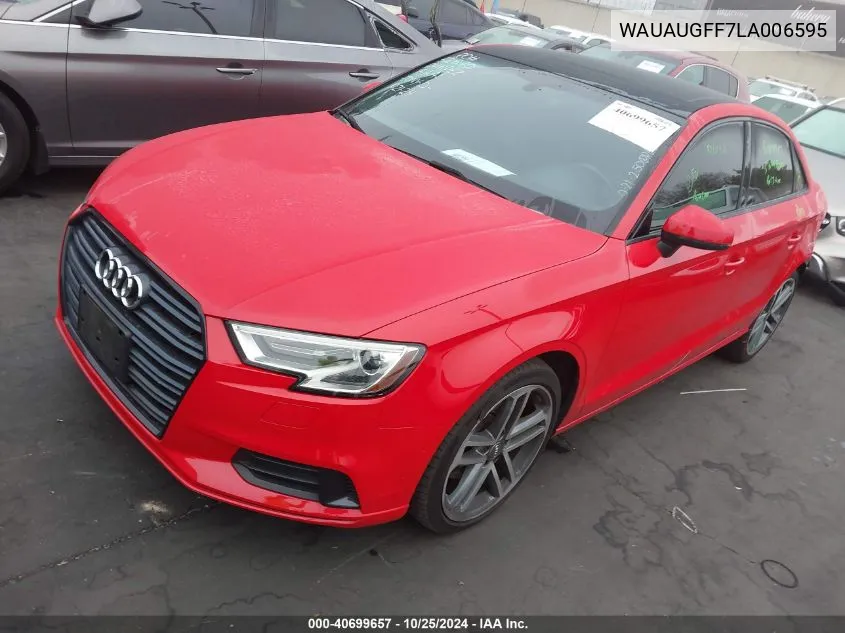 2020 Audi A3 Premium 40 Tfsi Front-Wheel Drive S Tronic VIN: WAUAUGFF7LA006595 Lot: 40699657