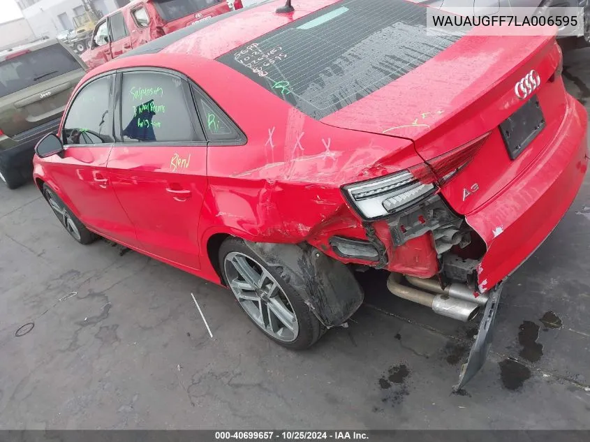 2020 Audi A3 Premium 40 Tfsi Front-Wheel Drive S Tronic VIN: WAUAUGFF7LA006595 Lot: 40699657