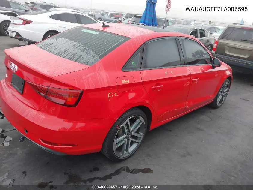 2020 Audi A3 Premium 40 Tfsi Front-Wheel Drive S Tronic VIN: WAUAUGFF7LA006595 Lot: 40699657