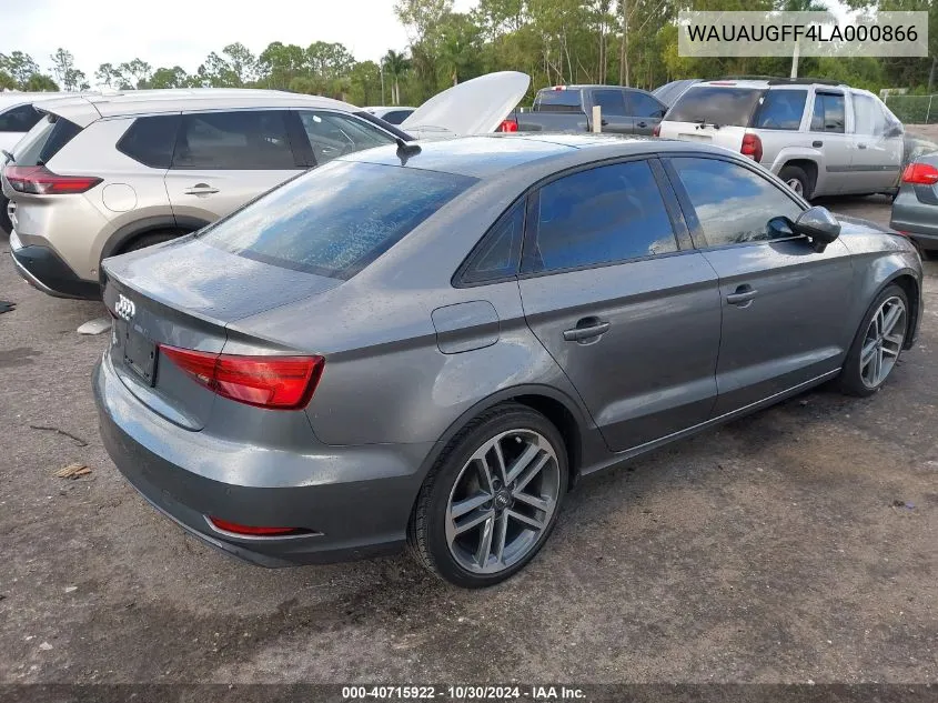 2020 Audi A3 Premium 40 Tfsi Front-Wheel Drive S Tronic VIN: WAUAUGFF4LA000866 Lot: 40715922