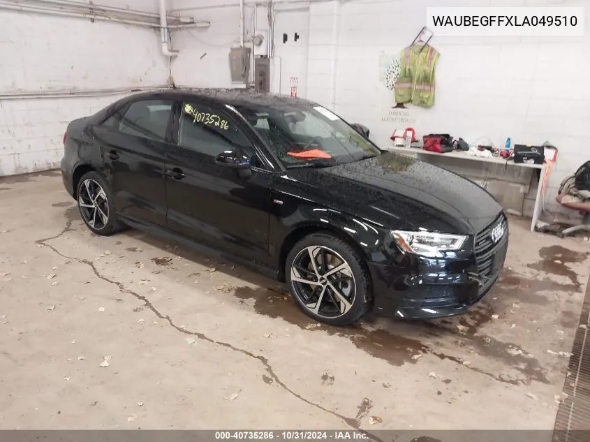 2020 Audi A3 Premium 45 Tfsi S Line Quattro S Tronic VIN: WAUBEGFFXLA049510 Lot: 40735286