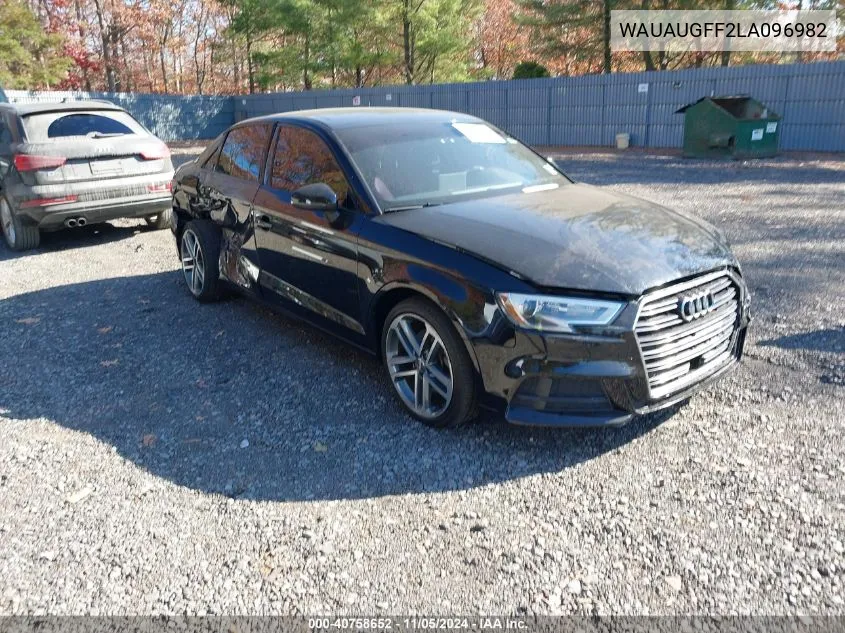 2020 Audi A3 Premium 40 Tfsi Front-Wheel Drive S Tronic VIN: WAUAUGFF2LA096982 Lot: 40758652