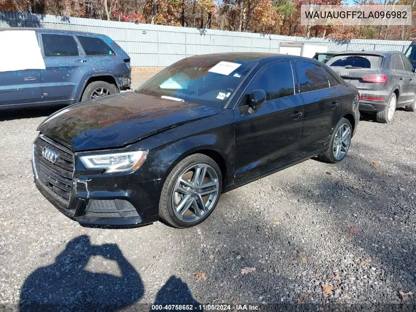 2020 Audi A3 Premium 40 Tfsi Front-Wheel Drive S Tronic VIN: WAUAUGFF2LA096982 Lot: 40758652