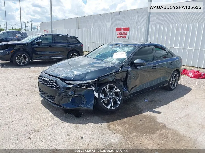 2023 Audi A3 Premium 40 Tfsi Front-Wheel Drive S Tronic VIN: WAUAUDGY2PA105636 Lot: 39732878