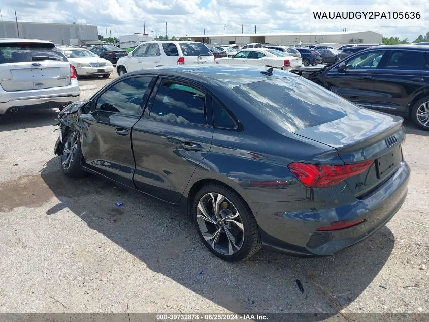 2023 Audi A3 Premium 40 Tfsi Front-Wheel Drive S Tronic VIN: WAUAUDGY2PA105636 Lot: 39732878