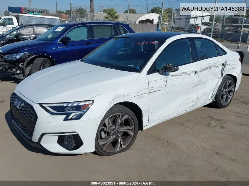 2023 Audi A3 Premium Plus 40 Tfsi Quattro S Tronic VIN: WAUHUDGY2PA145388 Lot: 40023991