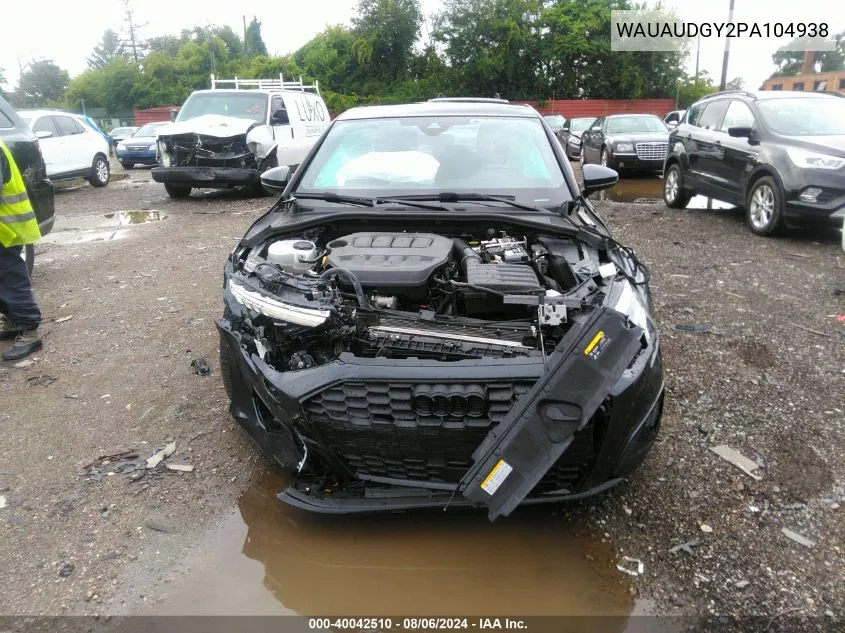 2023 Audi A3 Premium 40 Tfsi Front-Wheel Drive S Tronic VIN: WAUAUDGY2PA104938 Lot: 40042510