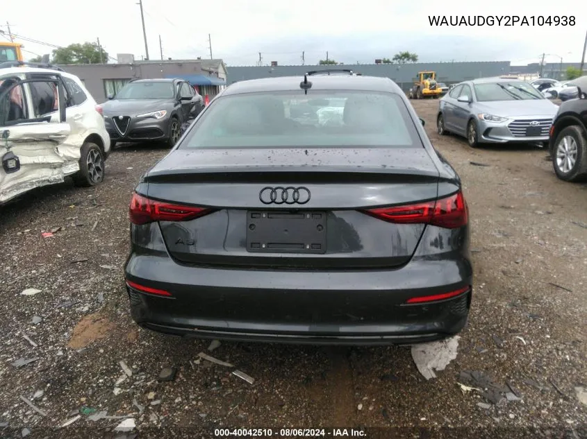 2023 Audi A3 Premium 40 Tfsi Front-Wheel Drive S Tronic VIN: WAUAUDGY2PA104938 Lot: 40042510