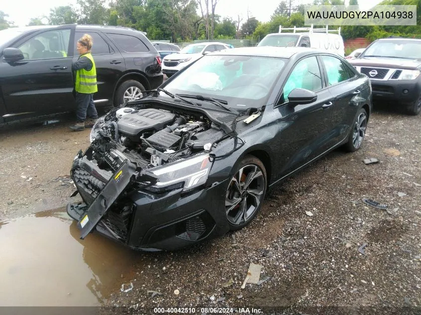 2023 Audi A3 Premium 40 Tfsi Front-Wheel Drive S Tronic VIN: WAUAUDGY2PA104938 Lot: 40042510