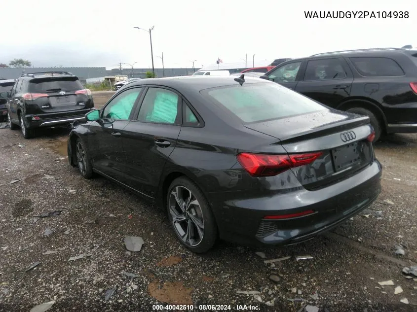 2023 Audi A3 Premium 40 Tfsi Front-Wheel Drive S Tronic VIN: WAUAUDGY2PA104938 Lot: 40042510