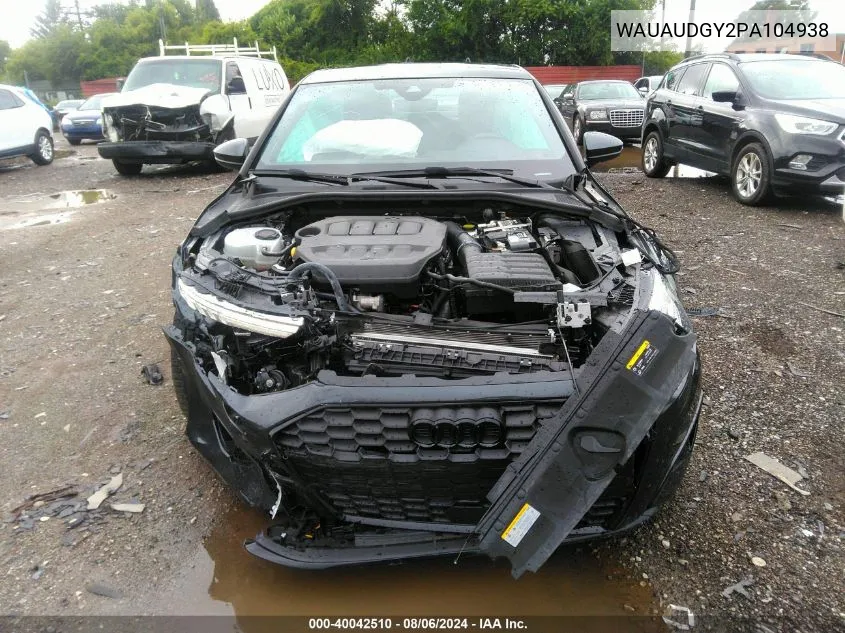 2023 Audi A3 Premium 40 Tfsi Front-Wheel Drive S Tronic VIN: WAUAUDGY2PA104938 Lot: 40042510