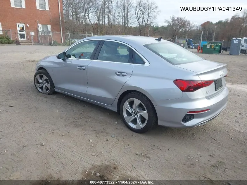 2023 Audi A3 Premium Plus 40 Tfsi Front-Wheel Drive S Tronic VIN: WAUBUDGY1PA041349 Lot: 40773522