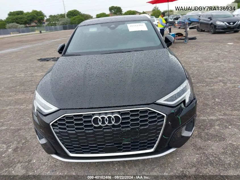 2024 Audi A3 Premium 40 Tfsi Front-Wheel Drive S Tronic VIN: WAUAUDGY7RA136934 Lot: 40182486