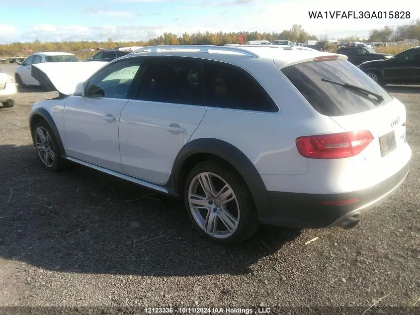 2016 Audi A4 Allroad VIN: WA1VFAFL3GA015828 Lot: 12123336