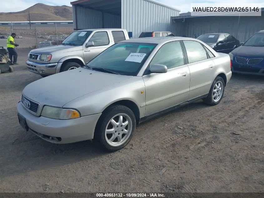 1998 Audi A4 2.8 VIN: WAUED28D6WA265146 Lot: 40553132