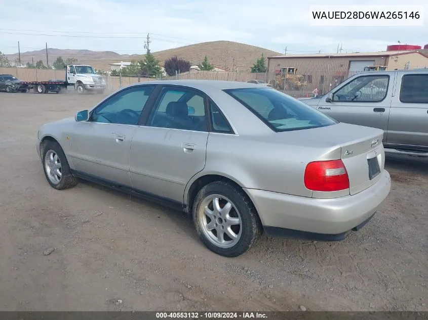 WAUED28D6WA265146 1998 Audi A4 2.8