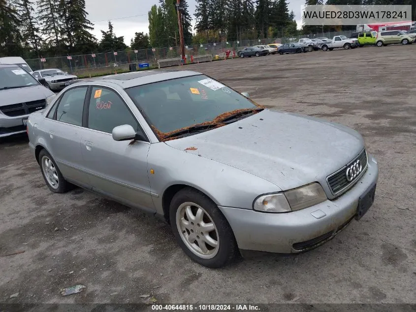 WAUED28D3WA178241 1998 Audi A4 2.8