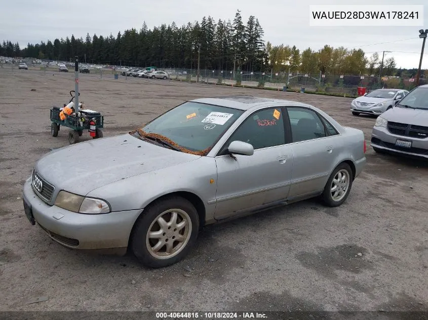 WAUED28D3WA178241 1998 Audi A4 2.8