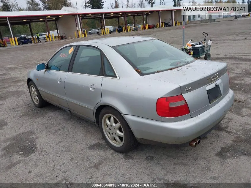 WAUED28D3WA178241 1998 Audi A4 2.8