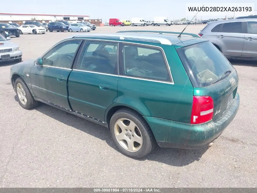 WAUGD28D2XA263193 1999 Audi A4 2.8 Avant