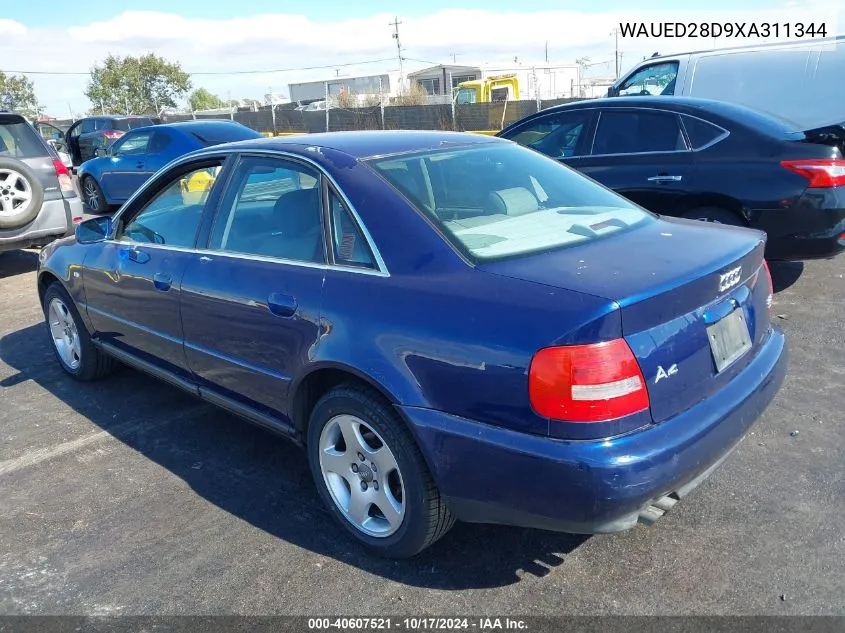 1999 Audi A4 2.8 VIN: WAUED28D9XA311344 Lot: 40607521