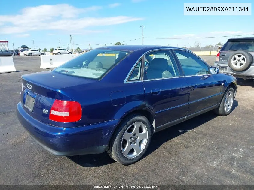 1999 Audi A4 2.8 VIN: WAUED28D9XA311344 Lot: 40607521