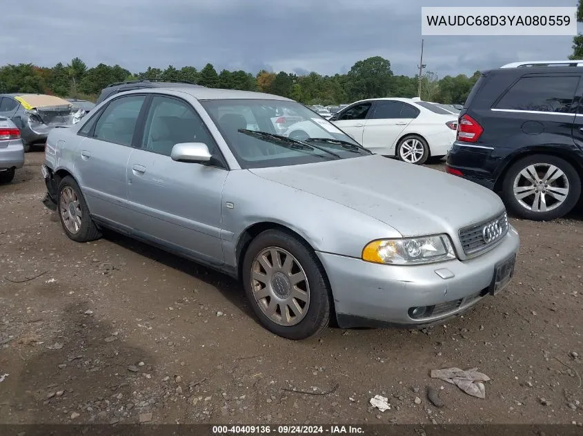 WAUDC68D3YA080559 2000 Audi A4 1.8 T