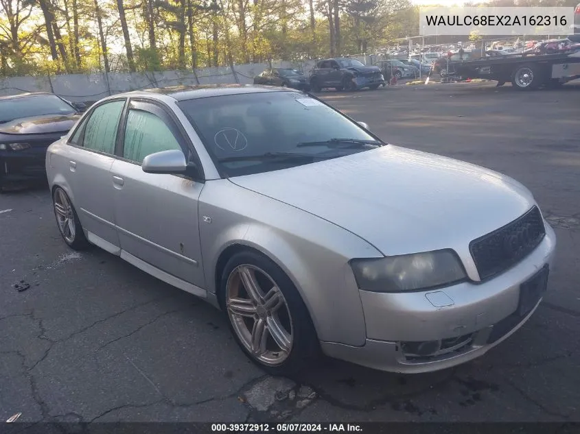 2002 Audi A4 1.8T VIN: WAULC68EX2A162316 Lot: 39372912